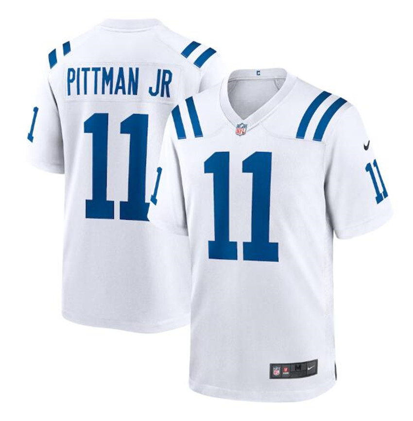 Men's White Indianapolis Colts #11 Michael Pittman Jr. Stitched Football Game Jersey